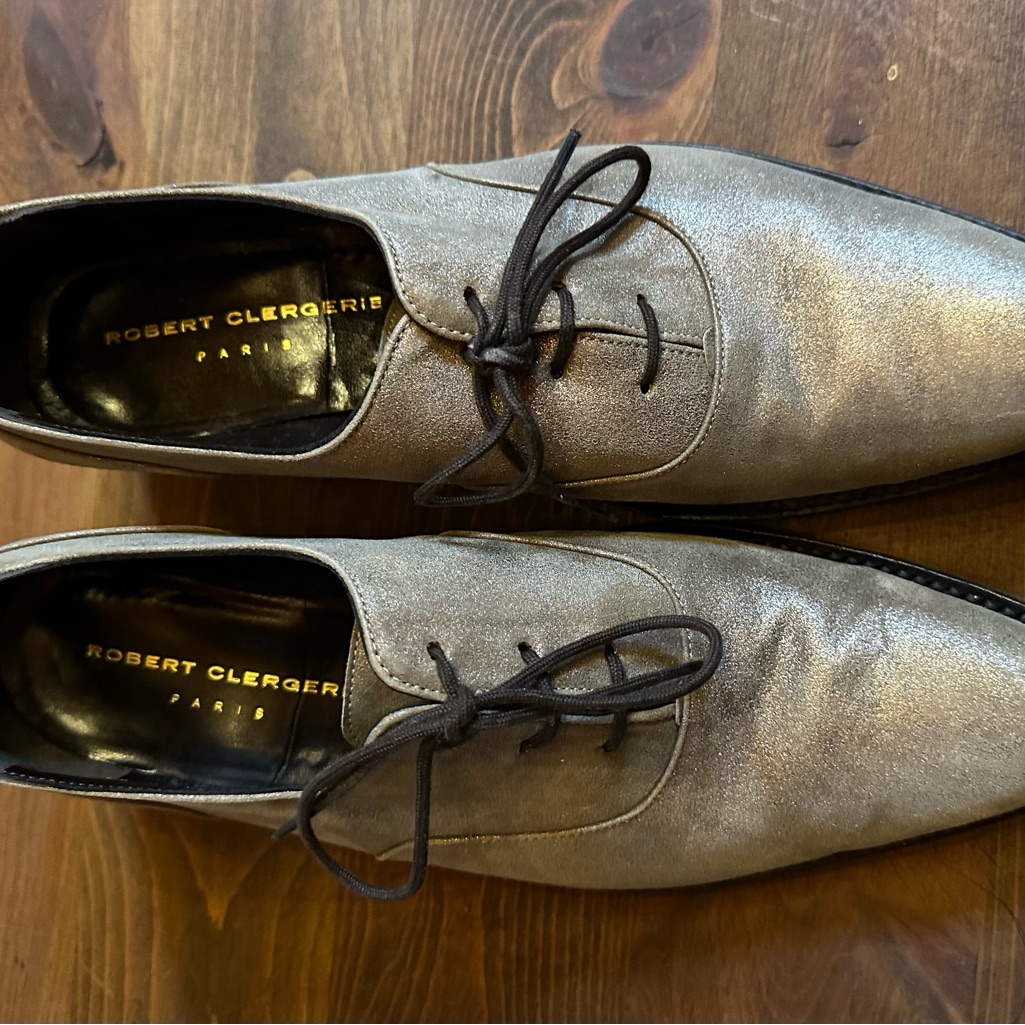 Robert Clergerie Size 9 Golden Brown Soft Leather Shoes.In Box. Leather Lining.